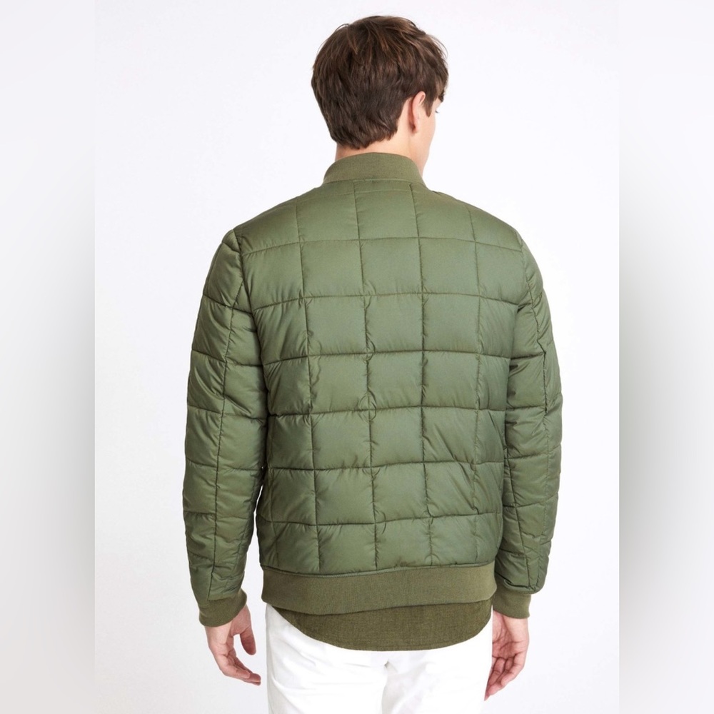 Roper Range gear men’s khaki zip up bomber puffer jacket M L116-11